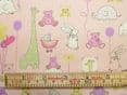 Babytime PINK Designer COTTON Nursery Curtain / Soft Furnishing /Bunting Fabric